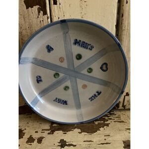 M.A Hadley Pie Plate Pottery ‘The Way To A Mans Heart’ Signed 9.5” Round